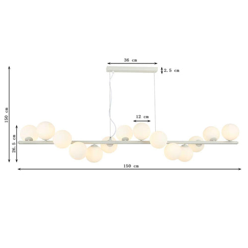 Kare Design Hanglamp Scala Balls 150cm zwart en wit - vtwonen shop