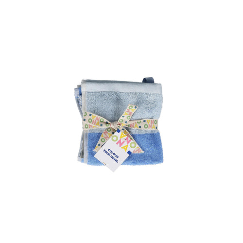 Ona - Handdoek 30x30cm ocean blue Pixie - Set van 2