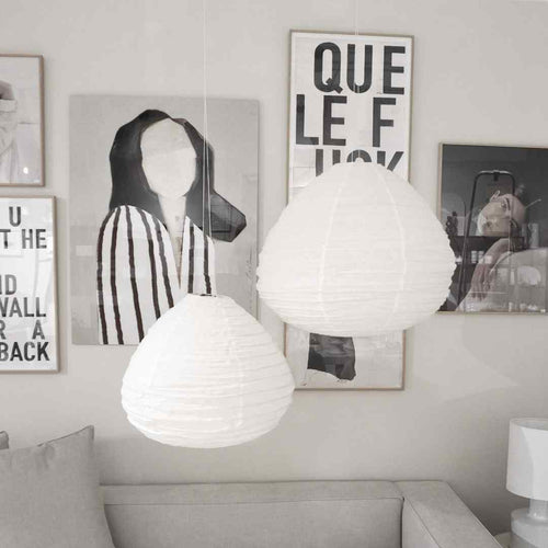 MÔMÉ Hanglamp Dome - off white - linnen - XL - Ø 60 cm / H 54 cm - vtwonen shop