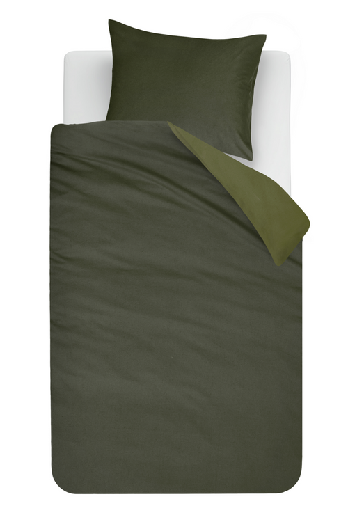 Beddinghouse Dekbedovertrek Warm - 140 x 200/220 cm - Groen
