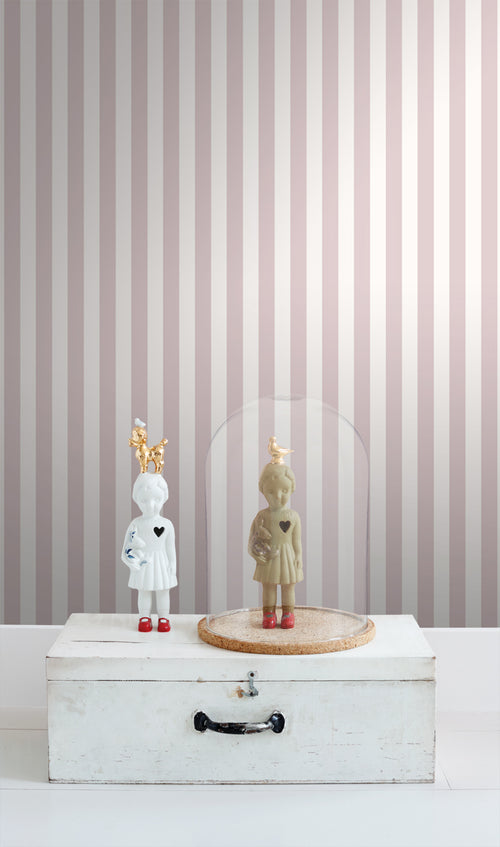 ESTAhome behang strepen lichtpaars en wit - 50 x 900 cm - 130952 - vtwonen shop