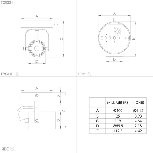 EGLO spot Sorego - gu10 - 12 cm - zwart - vtwonen shop