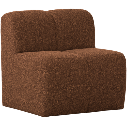 WOOOD eetbankje 84cm met rugleuning Mojo - Bouclé - Roestbruin Melange - vtwonen shop