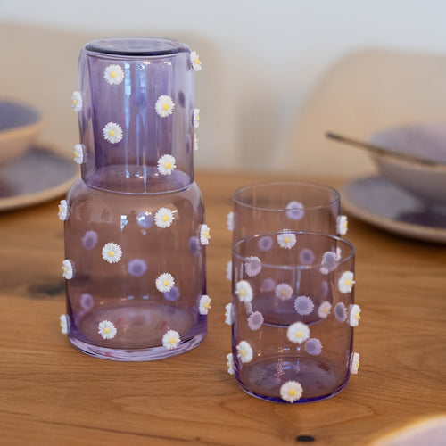 Kare Design Waterglazen Party paars bloemen (4/set) - vtwonen shop