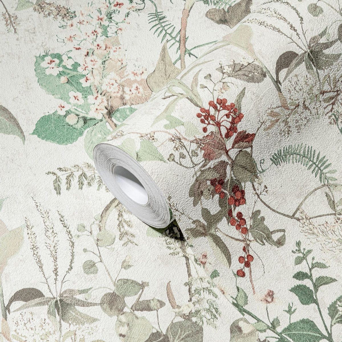 A.s. Création Behang Bloemen Roze, Groen En Crème Beige - 53 Cm X 10.05 M - As-345002 A.s. Création Behang Bloemen Roze, Groen En Crème Beige - 53 Cm X 10.05 M - As-345002