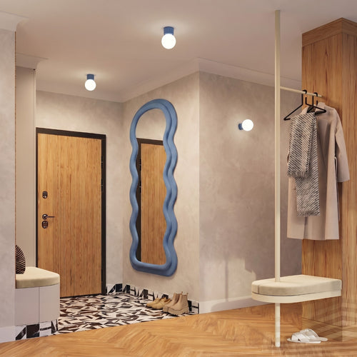Sollux Lighting Wandlamp HALO lichtblauw IP44 - 12x17x12cm