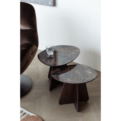 Housecraft Living Naut Bijzettafel Set Van 2 Bruin