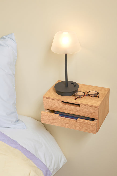 Hübsch nachtkastje AtHand - mdf/oak veneer - 30x20xh15cm