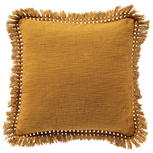 JONNA - sierkussen 45x45 cm - gerecycled - katoen - Chai Tea - geel