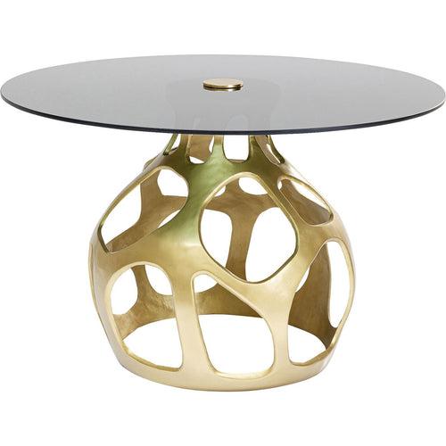 Kare Design Eettafel Volcano Ø120cm goud