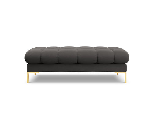 Cosmopolitan Design Bank Bali 2-zits, flueel, donkergrijs - 62x133x40cm