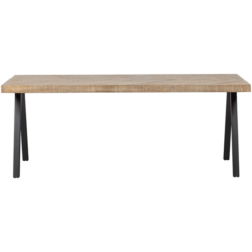 WOOOD tafel visgraat met 2-standen poot Tablo - Mango - 75x200x90