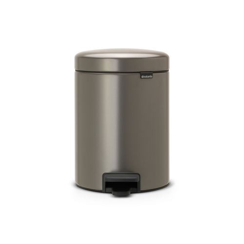 Brabantia NewIcon Pedaalemmer, 5 liter, kunststof binnenemmer - Platinum