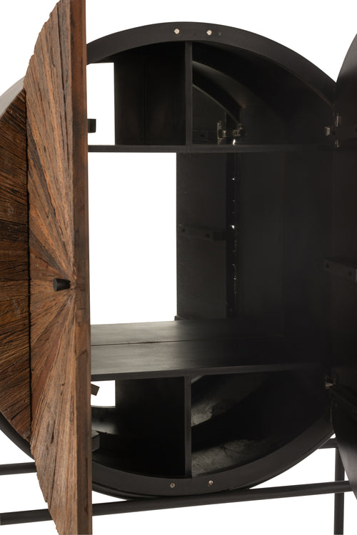 J-Line barkast Shanil - gerecycleerd hout - bruin
