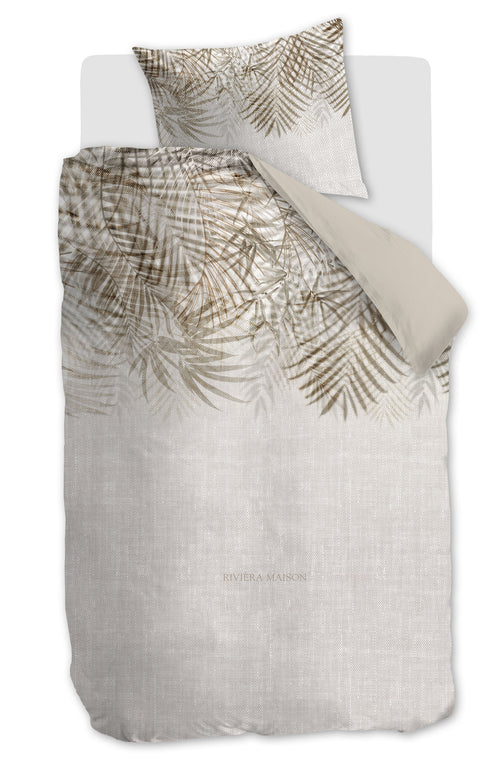 Rivièra Maison Dekbedovertrek Palm Shade - 140 x 200/220 cm - Naturel