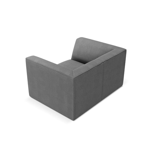 Cosmopolitan Design - Fauteuil Siena structurele stof grijs - 92x120x69cm