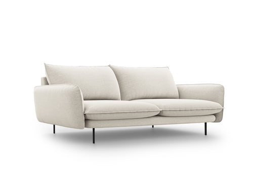 Cosmopolitan Design Bank Vienna 4-zits, structurele stof, lichtbeige - 92x230x95cm