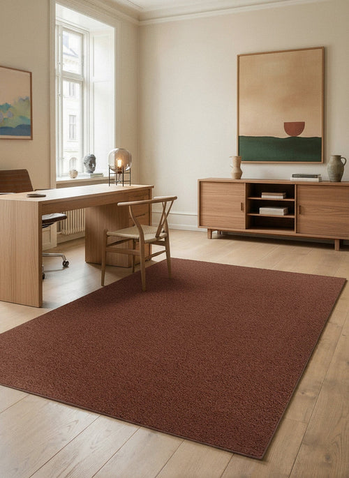 AFK Living vloerkleed Mono - Vloerkleed met getextureerd schapenvacht-effect - rood - 160x230 cm