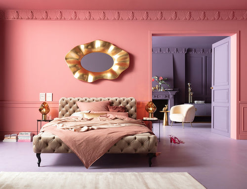 Kare Design Bed Desire - fluweel - ecru - 160x200cm - vtwonen shop