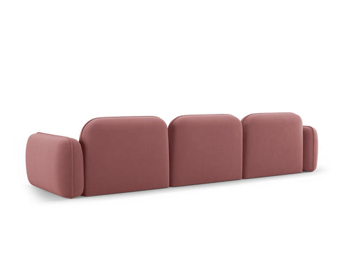 Cosmopolitan Design Modulaire bank Sydney 4-zits, flueel, zalm - 90x320x70cm