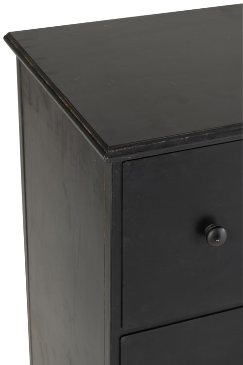 J-Line kast Cade - ijzer - zwart