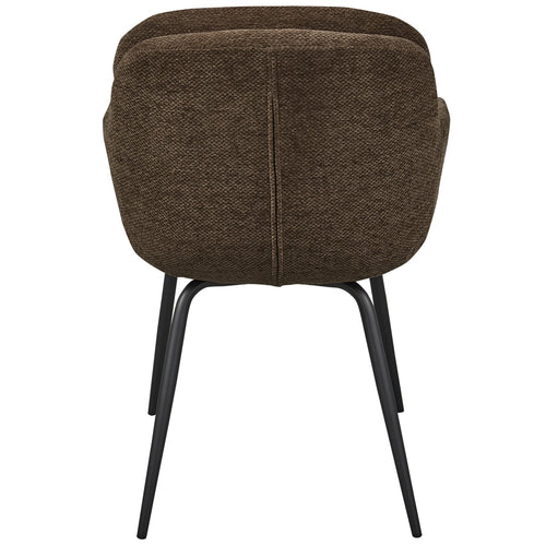 WOOOD eetkamerstoelen Runa - Polyester - Warm Bruin - Set van 6 - vtwonen shop