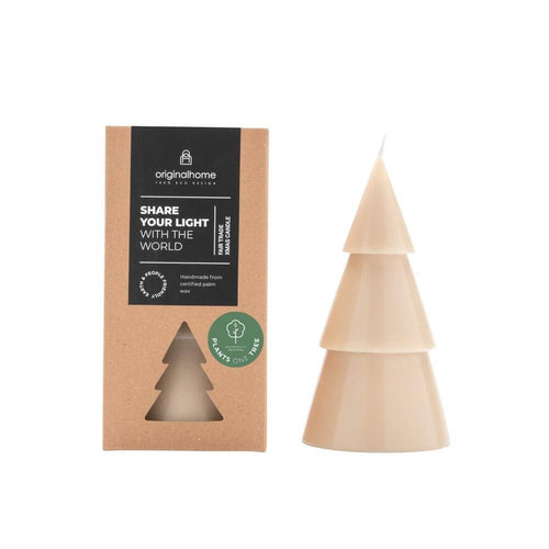 Originalhome dennenboom kaars - beige -  L