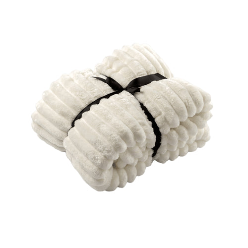 Dutch Decor - VOORDEELSET - 3-delig - Hazel & Ricky - 2 sierkussens 50x50 cm - 1 plaid 150x200 cm - wit - vtwonen shop