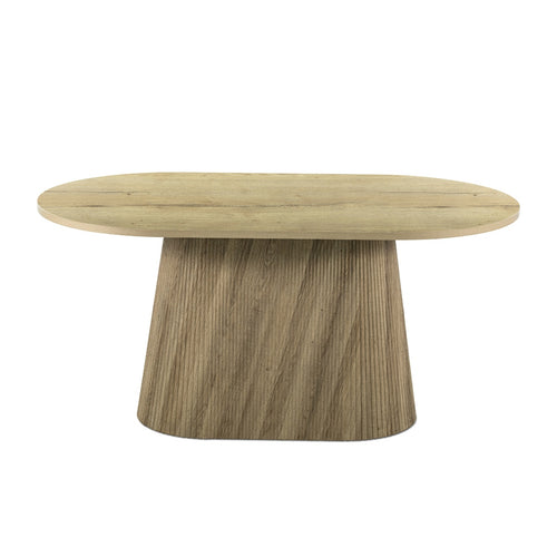 Giga Meubel Eettafel Sylla - Ovaal Naturel Hout - 160x90x75cm - vtwonen shop