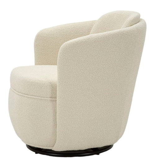 Mauro Ferretti Draaifauteuil - 70x72x75 cm - Crème