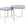 MaximaVida salontafel set Lucca 62 en 49 cm kruisframe ivoor - HPL terrazzo look