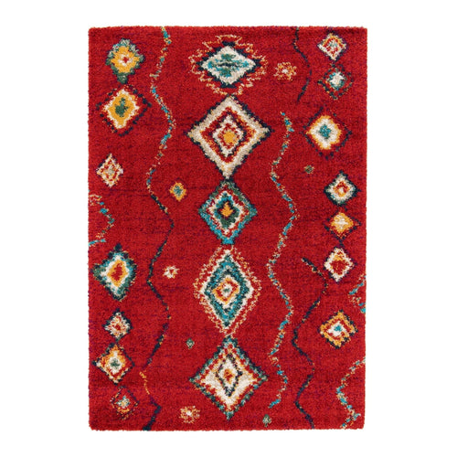 AFK Living vloerkleed  Native - shaggy - rood - 140 x 200 cm