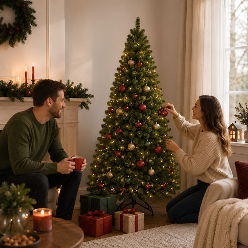 Triumph Tree Camden Slim Kerstboom - Volle Takken voor Kerstversiering - Kunstboom met Insteekconstructie voor Smal Ontwerp - H230 x Ø117 cm - Groen