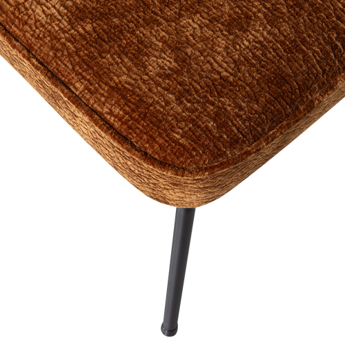 WOOOD eetkamerstoelen Vogue - Chenille - Middenbruin - Set van 6