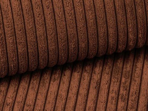 LaMiaSofa 3-zits slaapbank Como - ribfluweel - terracotta - 195x100x80
