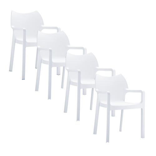 Garden Impressions tuinstoel Diva wit - set van 4 - vtwonen shop
