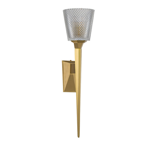 Elstead Verity Wandlamp Geborsteld Messing, IP44