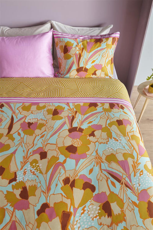 Oilily Carnation Clash dekbedovertrek - Tweepersoons - 240x240/220 cm - Multikleur