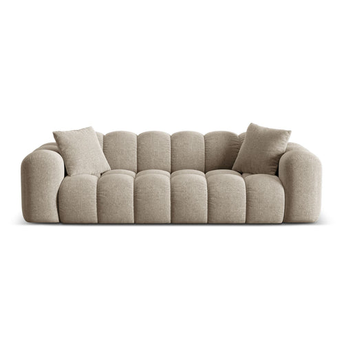 Cosmopolitan Design - Bank Treno 4-zits, chenille donkerbeige - 94x240x70cm