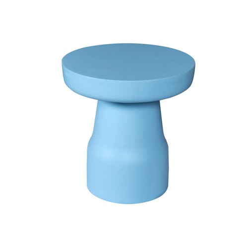 StarFurn Bijzettafel Drum - Rond Blauw Hout - 40x40x42cm