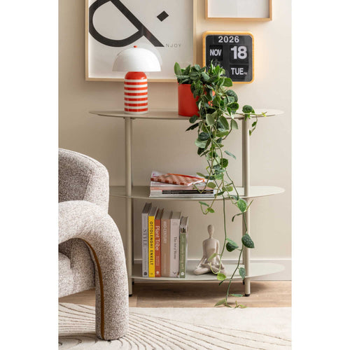 Leitmotiv tafellamp Rayado Retro - oranje - 23x23x30cm - Paddenstoellamp