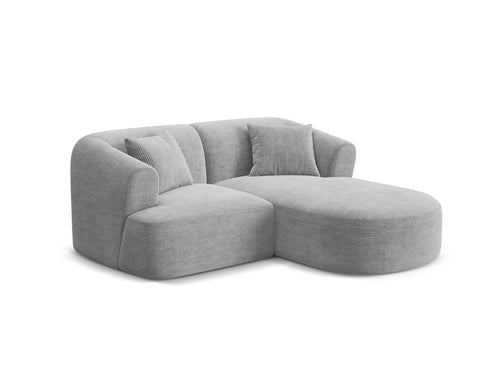 Cosmopolitan Design Modulaire hoekbank rechts Campi 3-zits, ribfluwelen geld - 156x180x70cm