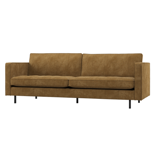 WOOOD classic 2,5-zits bank Rodeo - Ribstof - Honinggeel - 83x230x88