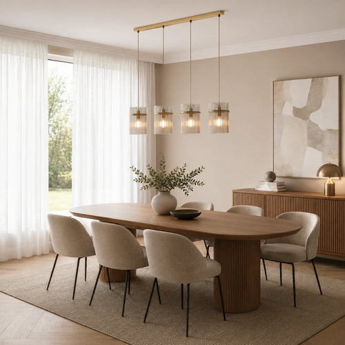 Searchlight hanglamp Swizzle - 4 lichts - 111  x 120   cm - goud