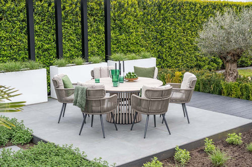 Linares dining fauteuil - carbon black - taupe - desert sand