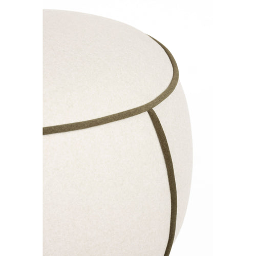 Housecraft Living Marina Poef Rond 45 cm Wit