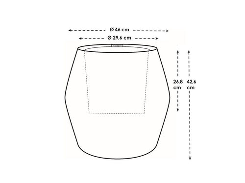 Elho June Split Low Paars - Ø46cm - vtwonen shop