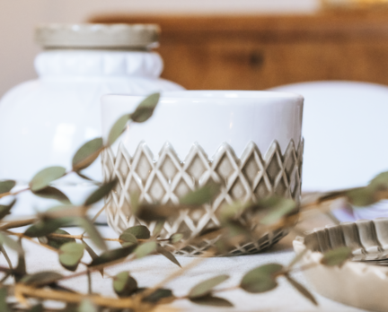 Return to Sender Kom - Taupe ruitmotief - vtwonen shop