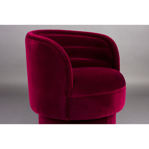 Dutchbone Dorothy Fauteuil Velvet Rood - vtwonen shop