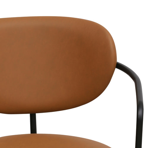 Furnhouse bureaustoel Lido - Cognacbruin - Kunstleer - 57x54x71